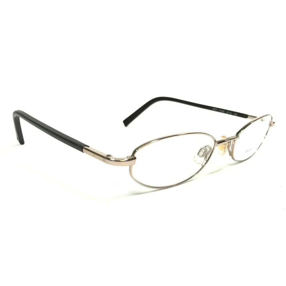 Anne Klein Eyeglasses Frames 9035 K1046 Brown Shiny Gold Oval 50-19-135
